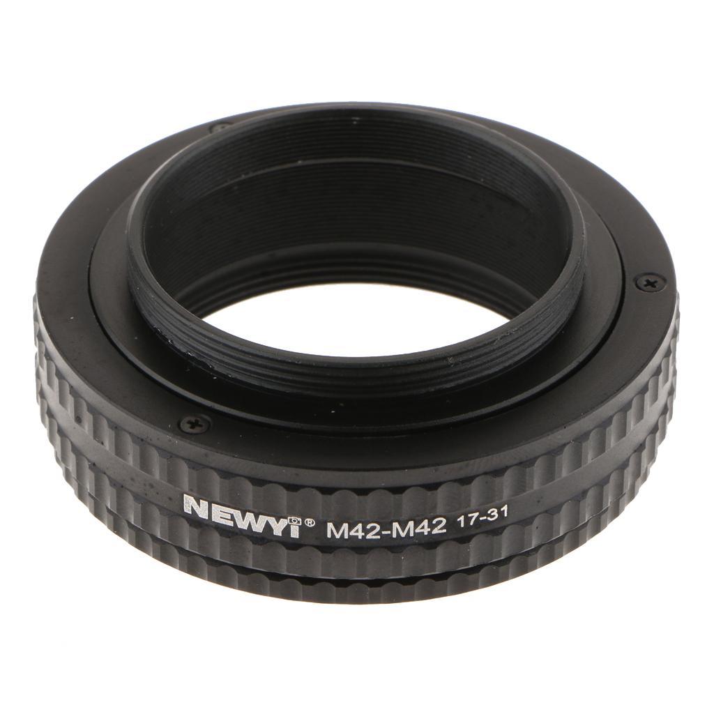 M42 to M42 Adjustable Focusing Helicoid 17-31mm Macro Extension Tube Black