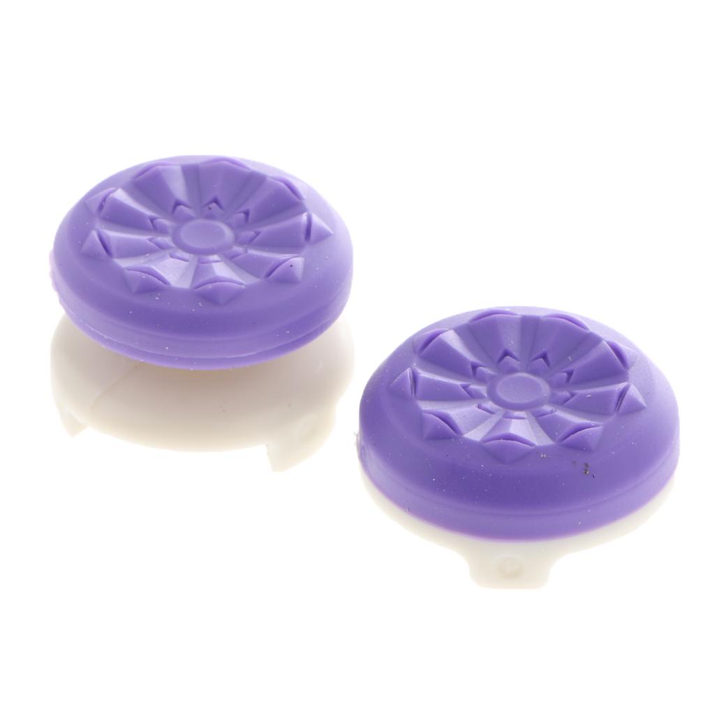 2Pcs Thumb Grips Protector Cap Cover For Playstation 4 PS4 Controller Purple