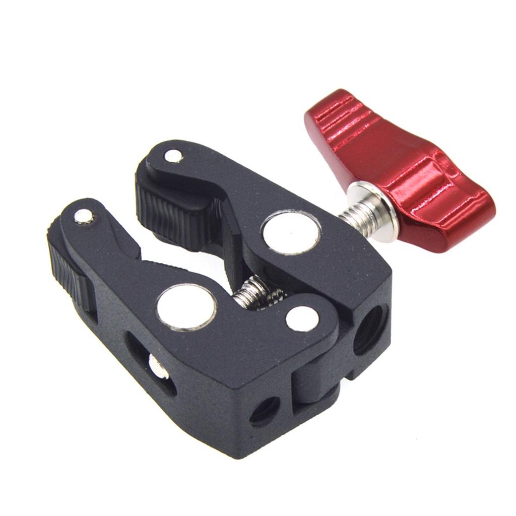 Camera Clamp Mount for Tripod Flash Bracket Studio Light Stand 1/4 3/8""