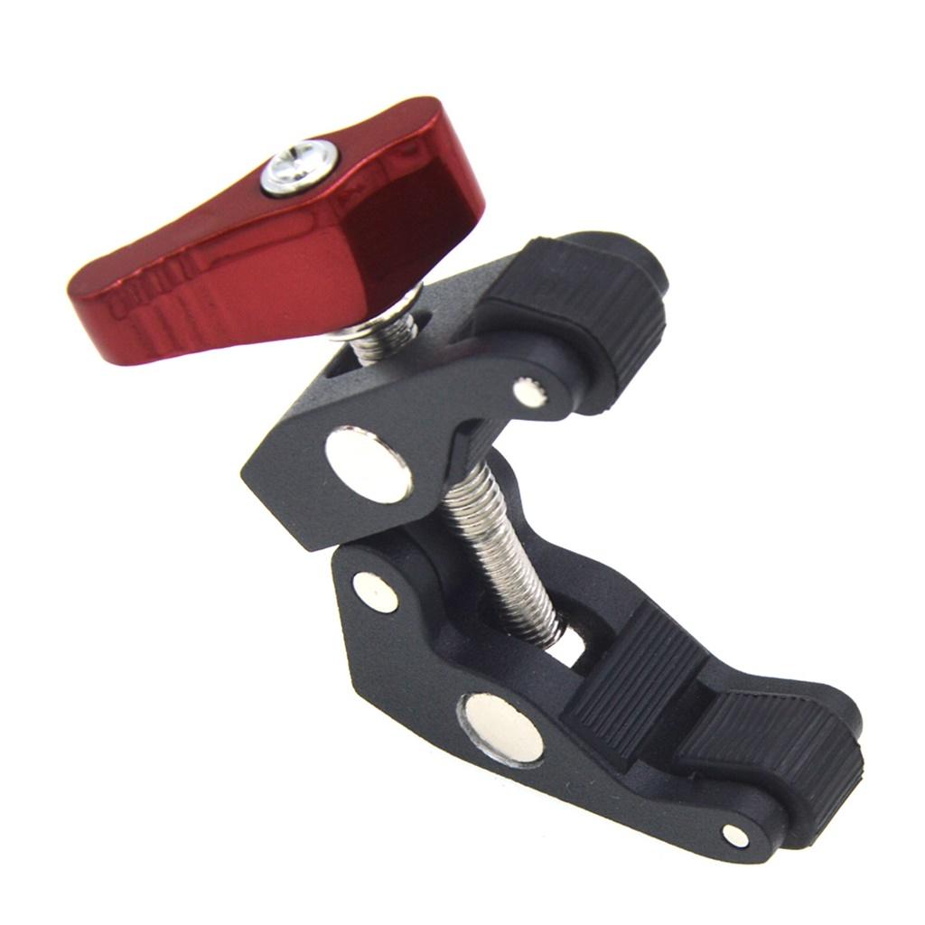 Camera Clamp Mount for Tripod Flash Bracket Studio Light Stand 1/4 3/8""