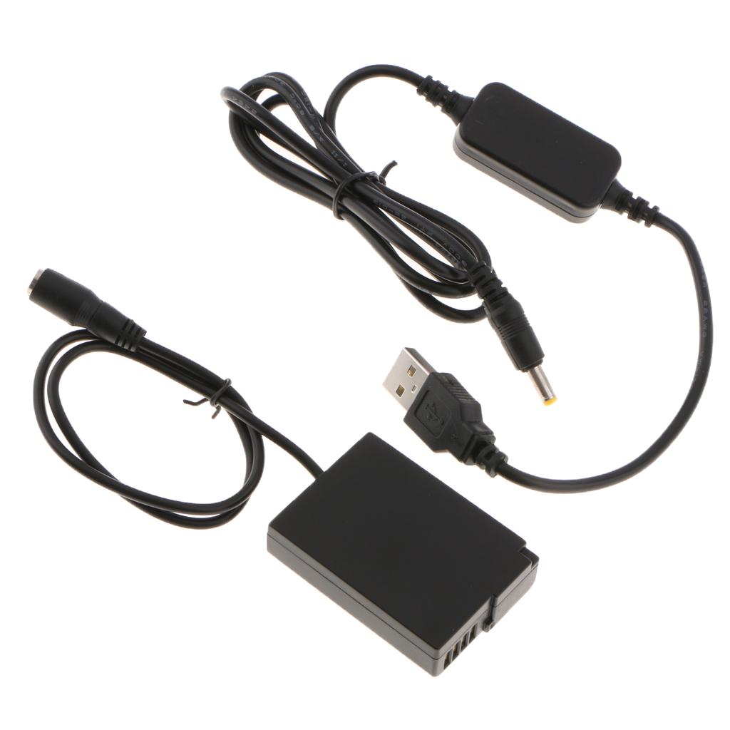 DCC9 DC Coupler Power Adapter+USB 4.0 x 1.7mm Cable for Panasonic GX1 GF2 G3