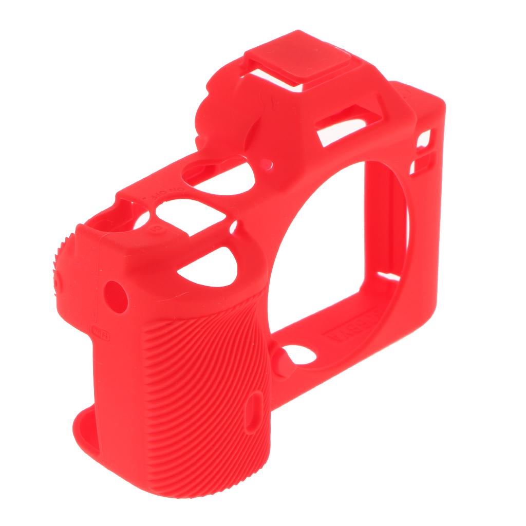 Red Silicone Case Cover Protector Housing Shell for Sony A7 A7R A7S Camera