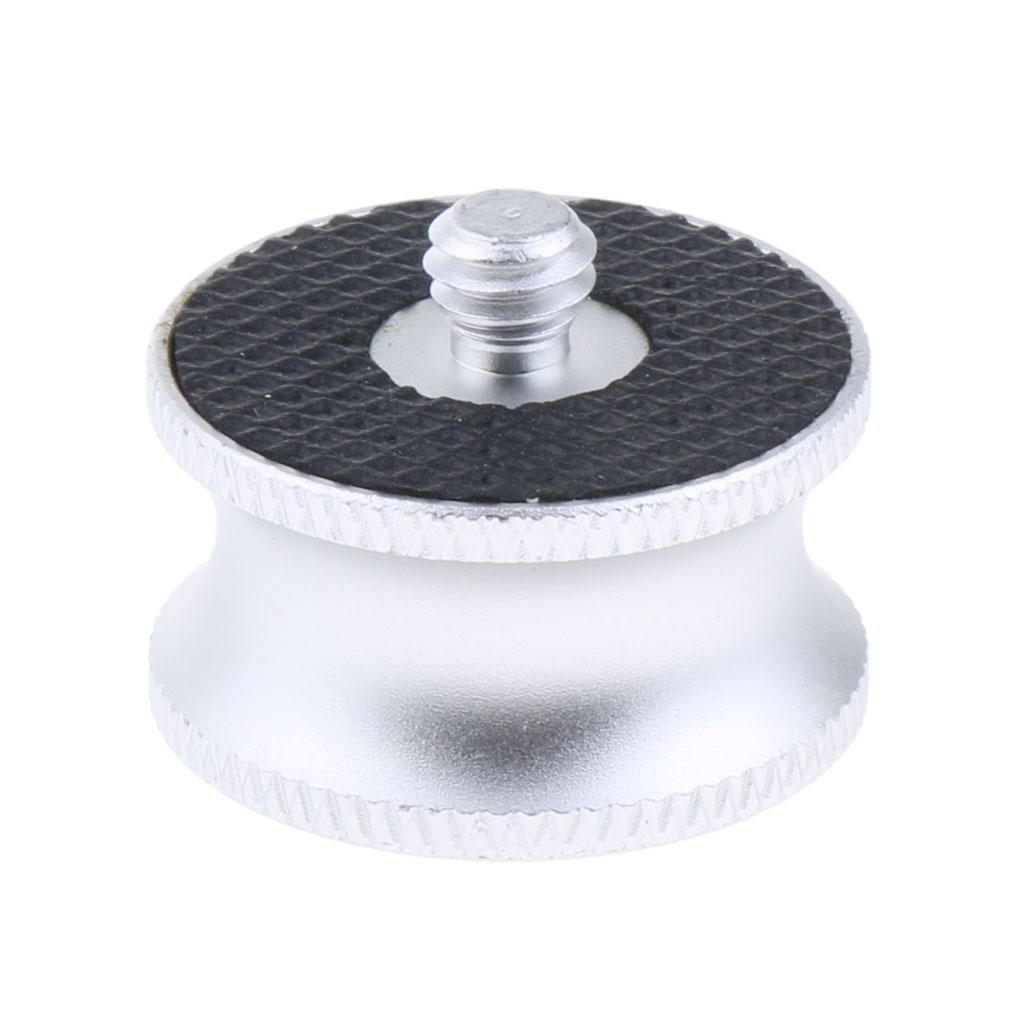 1/4 Male to 3/8" Female Adapter Converter for Tripod Monopod Camera Silver"