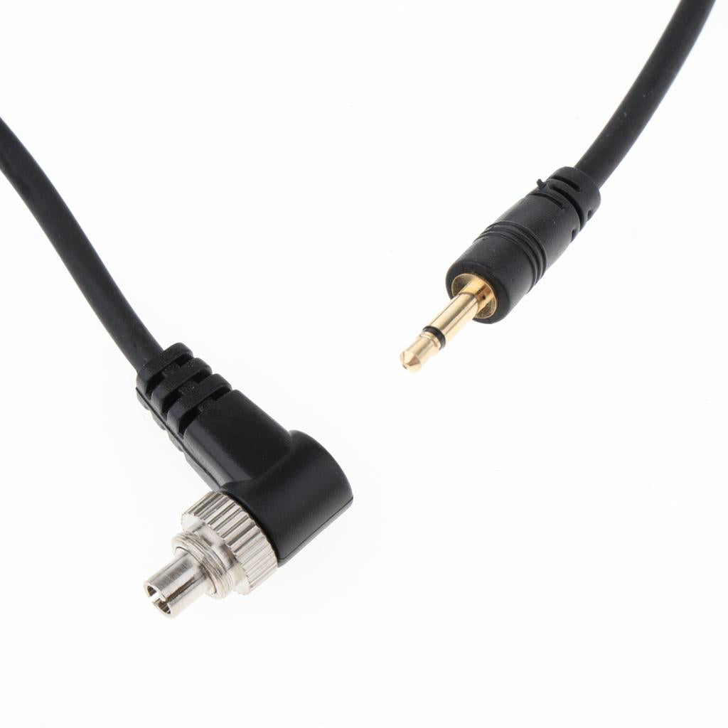 2.5mm to Male Flash PC Sync Cable Cord with Screw Lock for 7D 5D II 1D