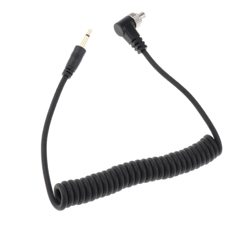 2.5mm to Male Flash PC Sync Cable Cord with Screw Lock for 7D 5D II 1D