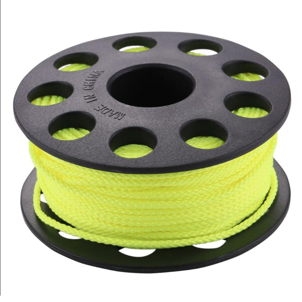 PC Buoy Rope Coil with Clip Clamp Marine Finger Reel Scuba Locking Spool 30m
