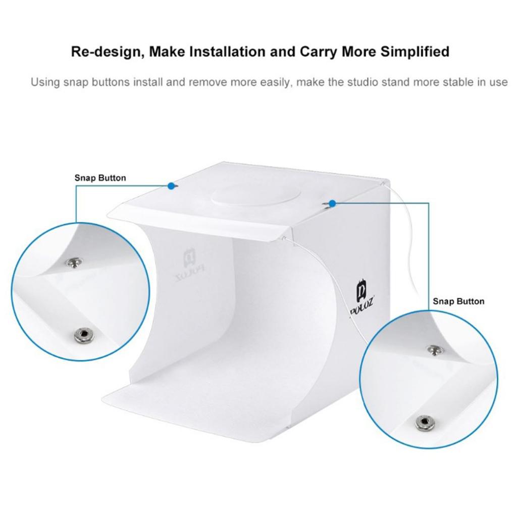 7W Portable Table Photo Studio Box Softbox LED Light Guide Plate Kit 20cm