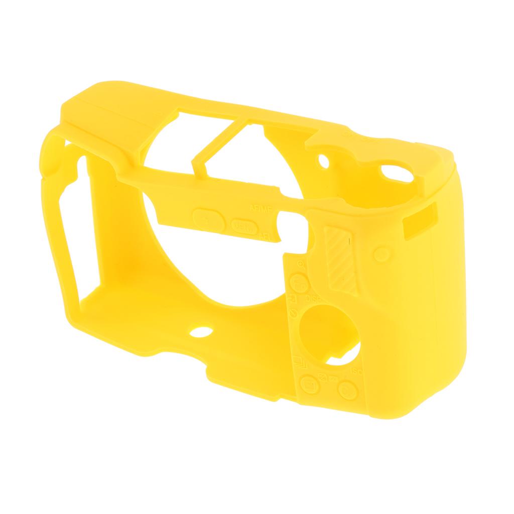 Silicone Camera Case Full Body Protective Cover for Sony A6300 Yellow