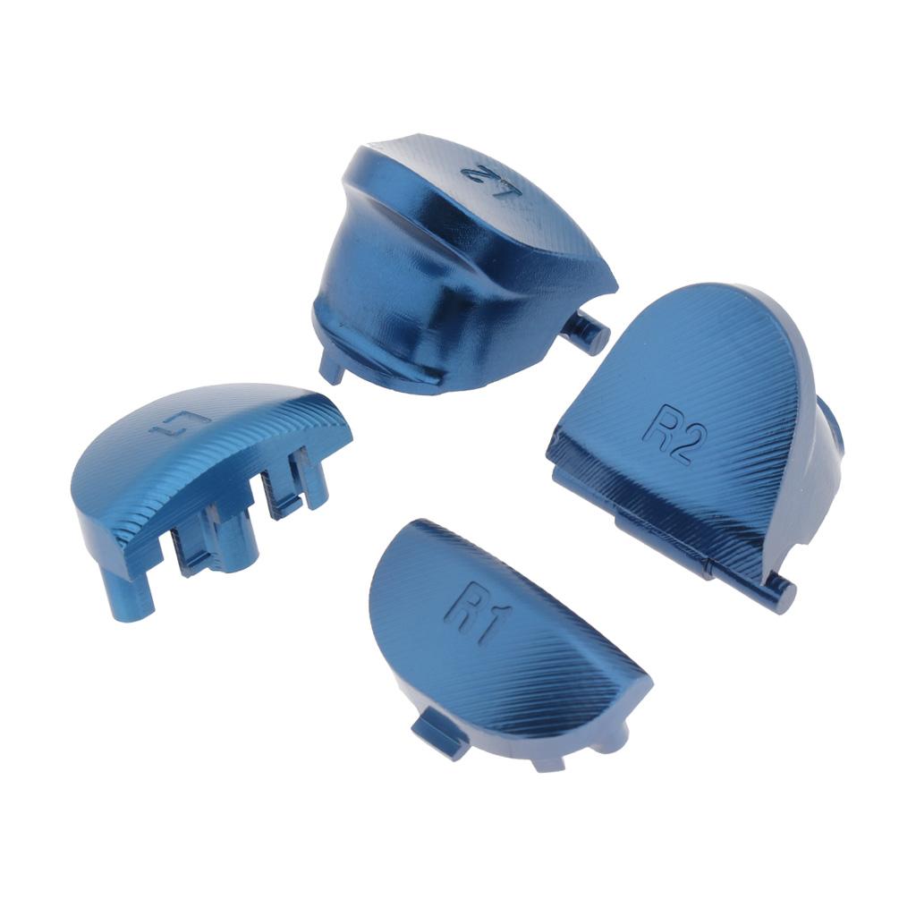 Aluminum L1 R1 L2 R2 Trigger Buttons for Sony PS4 Controllers Light Blue