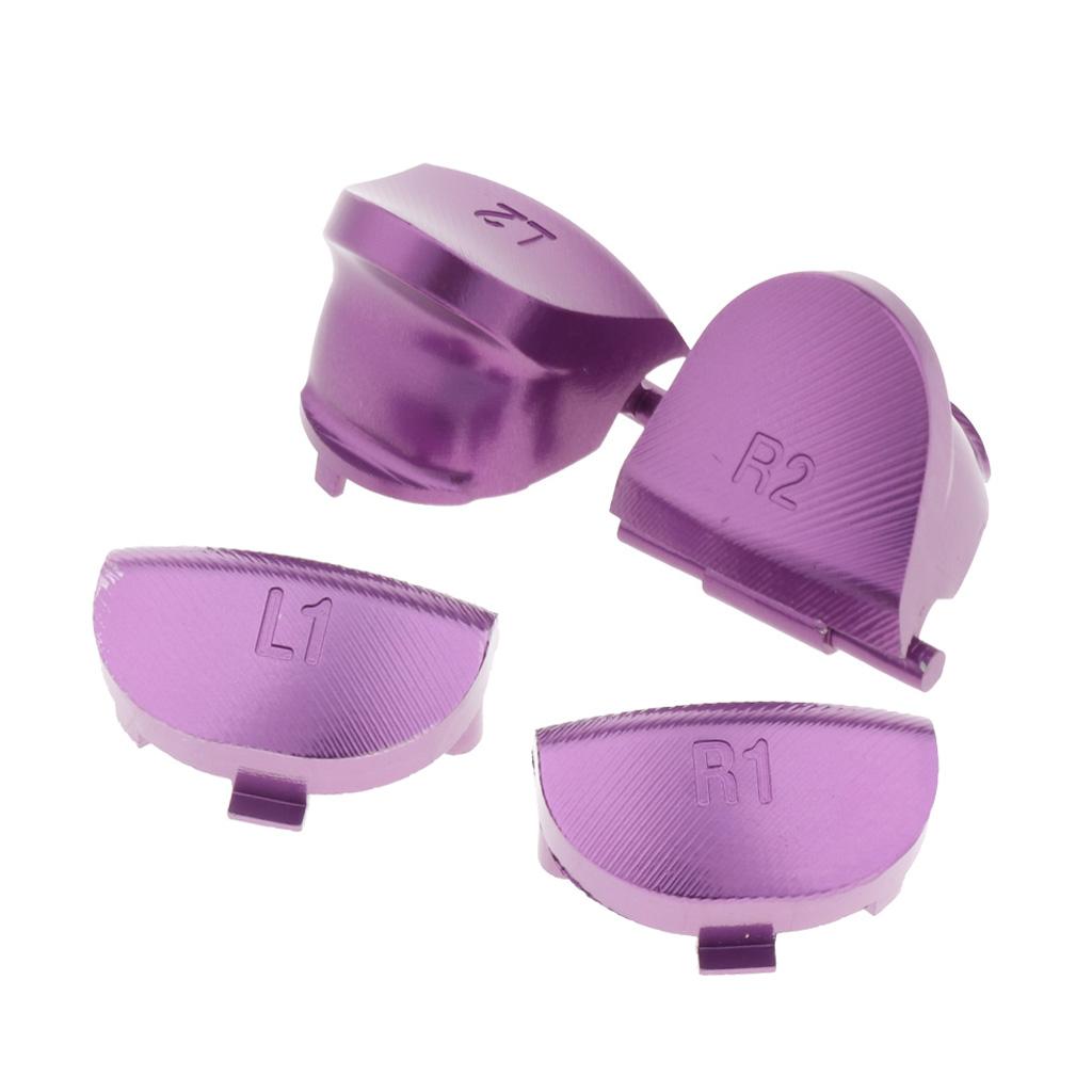 Aluminum L1 R1 L2 R2 Trigger Buttons for Sony PS4 Controllers Purple