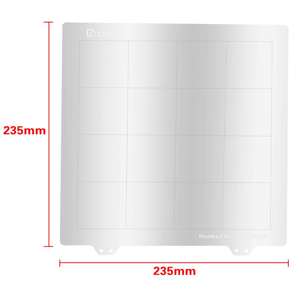 235mm 3D Printer Spring Steel Sheet Heat Bed +Sticker for Creality Ender-3