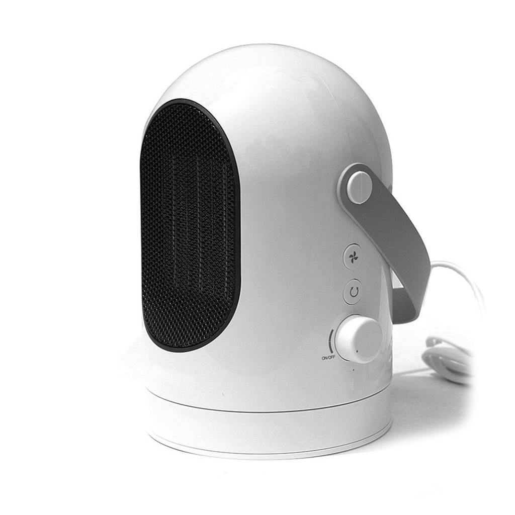 Mini Desktop Energy Saving Shake Head Control Portable Office Heater White
