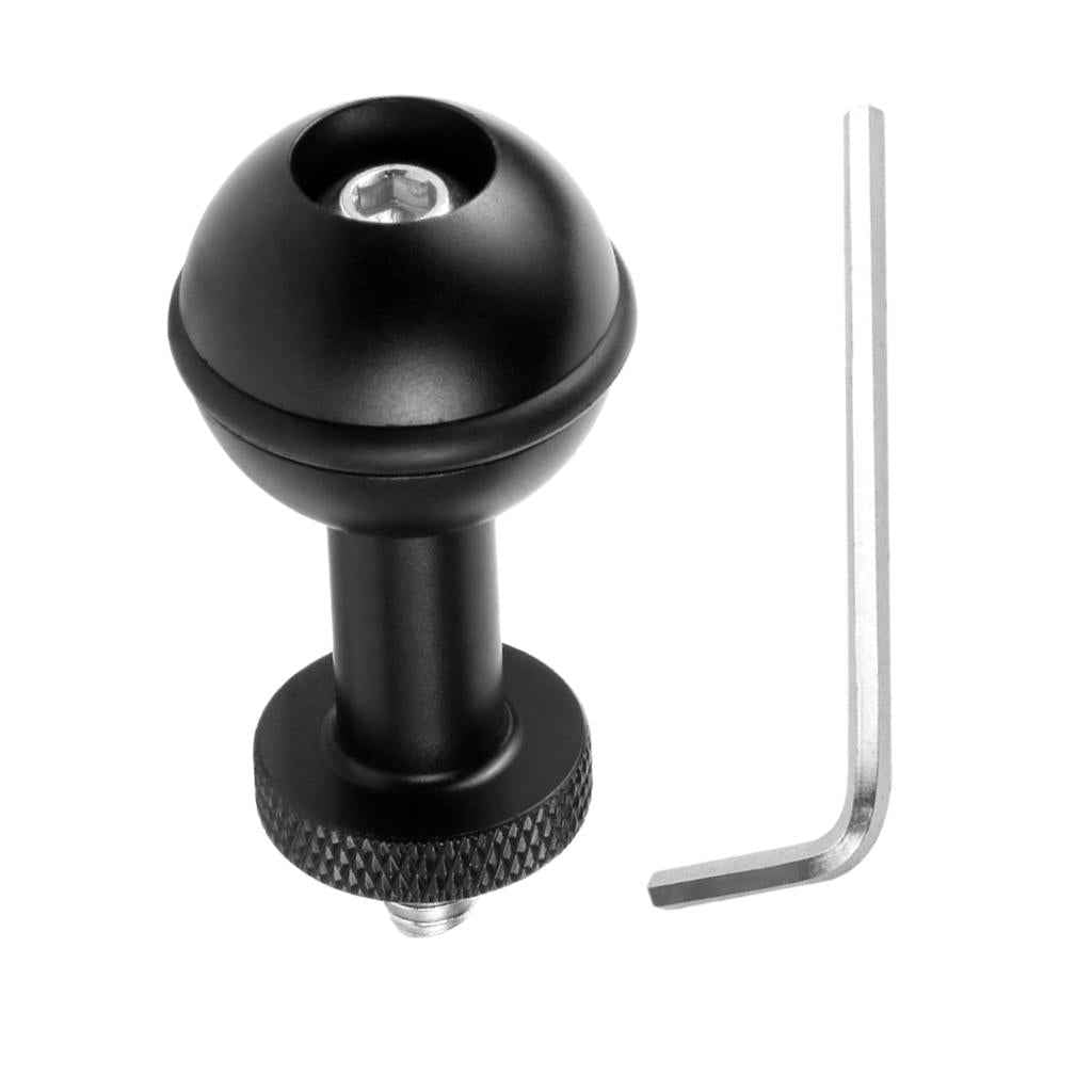 Aluminum 1 Inch Ball Head Diving Photography Bracket 1/4" Screw for Gopro