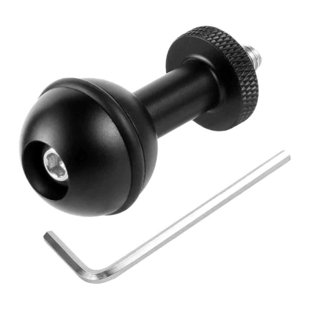 Aluminum 1 Inch Ball Head Diving Photography Bracket 1/4" Screw for Gopro