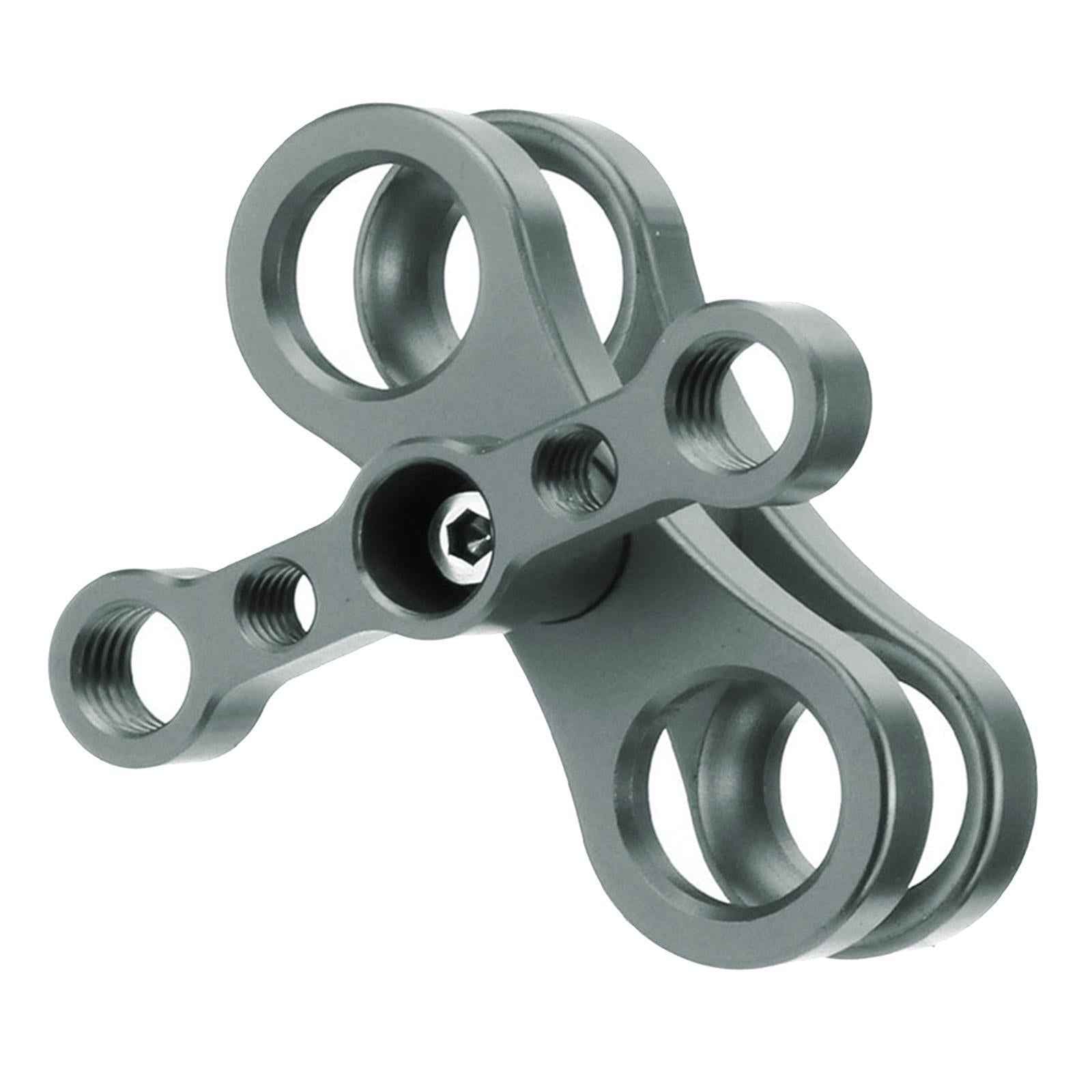 Aluminum Standard 1" Ball Clamp for Underwater Diving Light Arm System gray