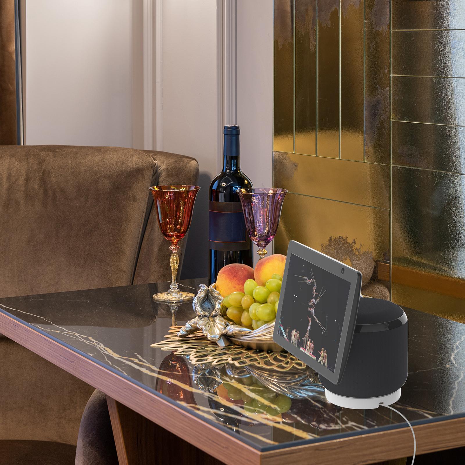 Compact Holder Stand Bracket for Echo Show 10 Smart Speaker White