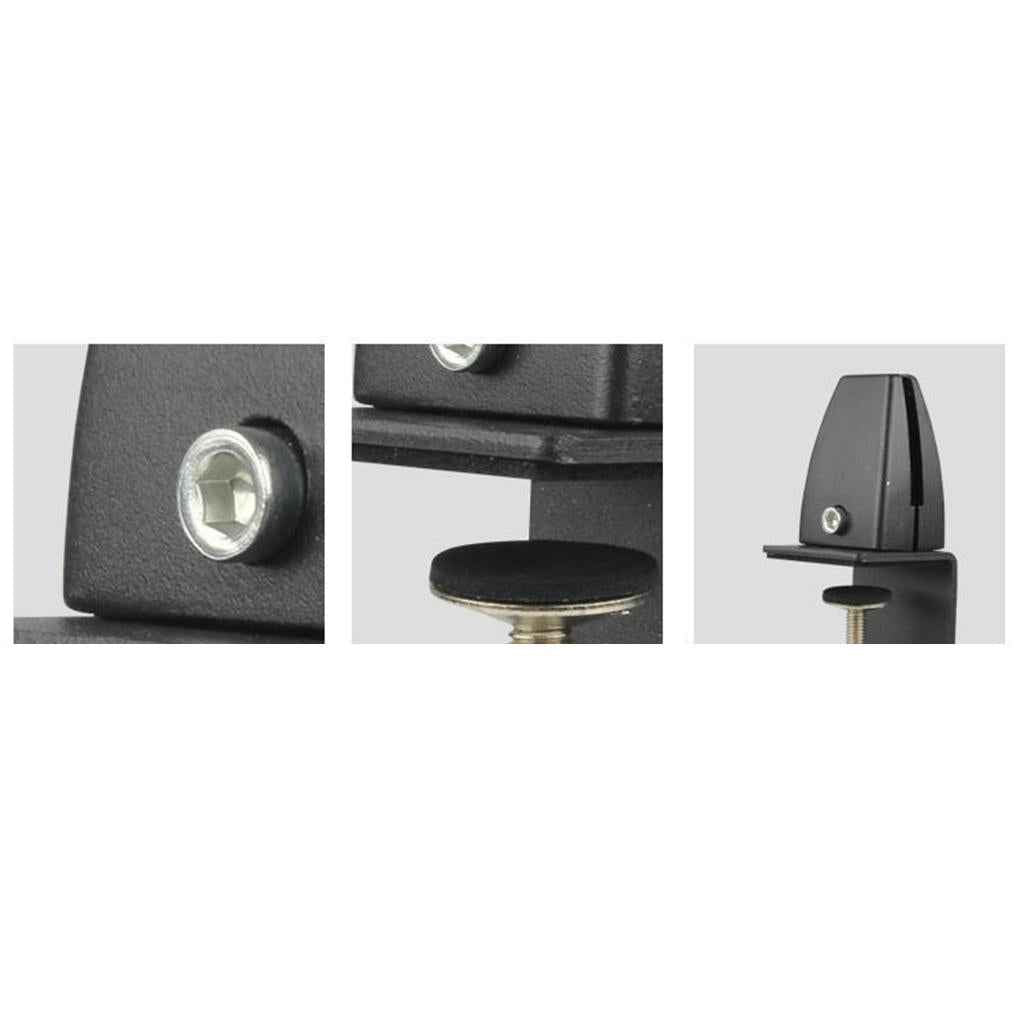 Desk Partition Clamp Office Shelf Bracket Desktop Screen Clip Holder Black