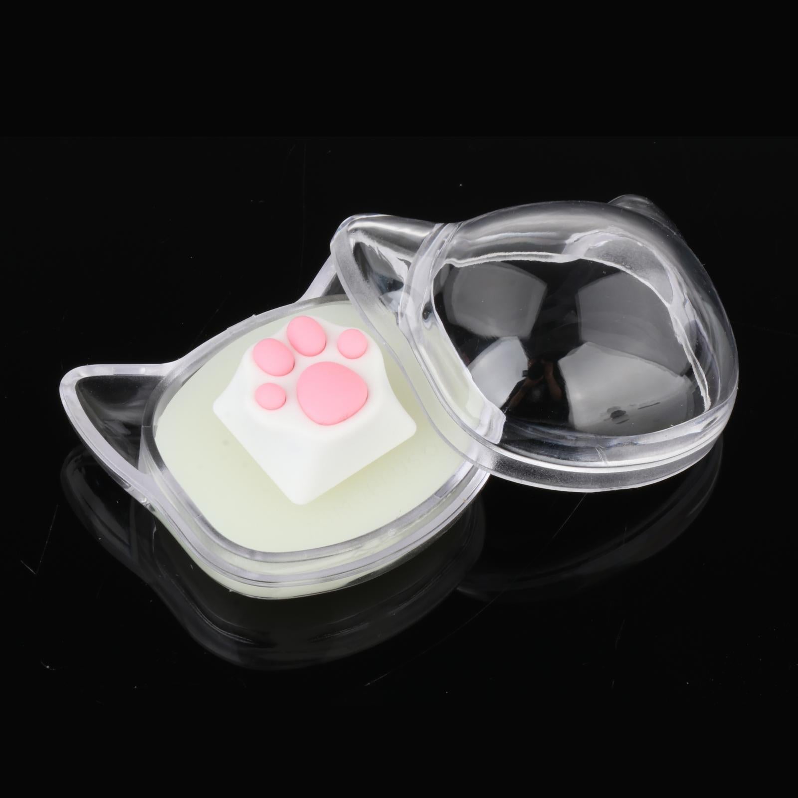 Customized ABS Silicone Kitty Paw Cat Paws Pad Keyboard key Caps White