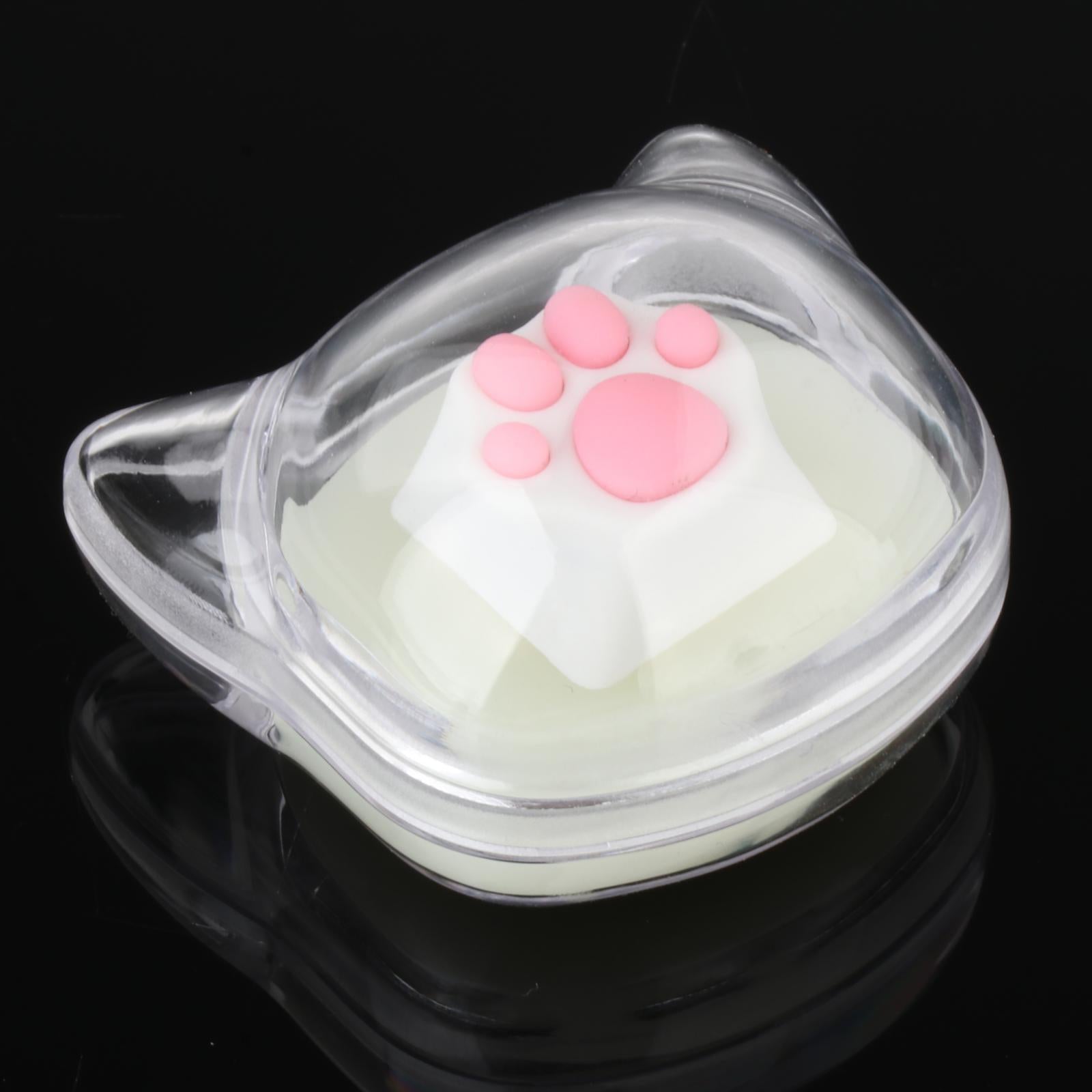 Customized ABS Silicone Kitty Paw Cat Paws Pad Keyboard key Caps White