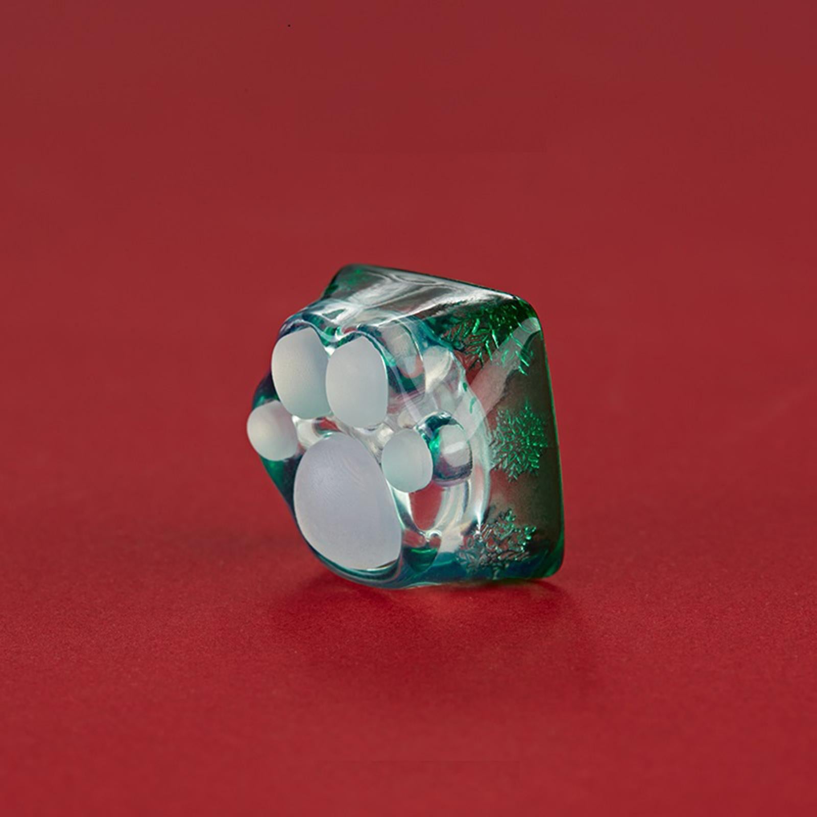 Cute 3D Clear Cat Paw Mechanical Keyboard Keycap for Cherry MX Green