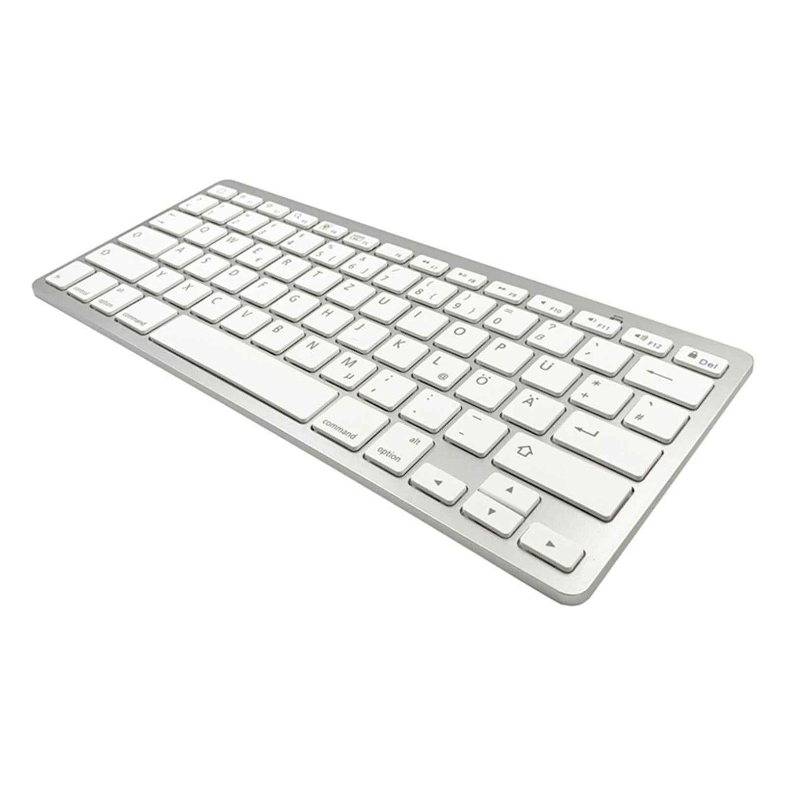 Ultra Slim Wireless German Keyboard Floating Button Computer PC TV