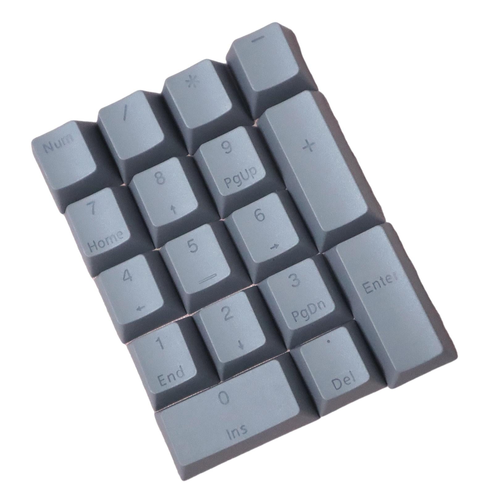 DIY PBT Key Caps Cover Kit for Cherry Mechanical Keyboard 17 Keycaps Grey