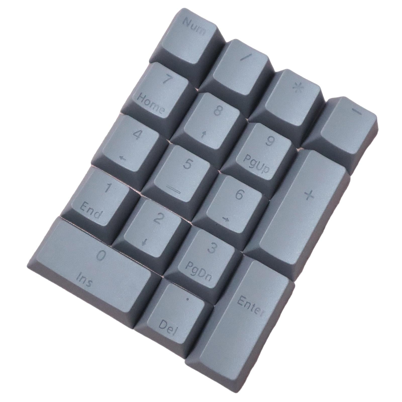 DIY PBT Key Caps Cover Kit for Cherry Mechanical Keyboard 17 Keycaps Grey