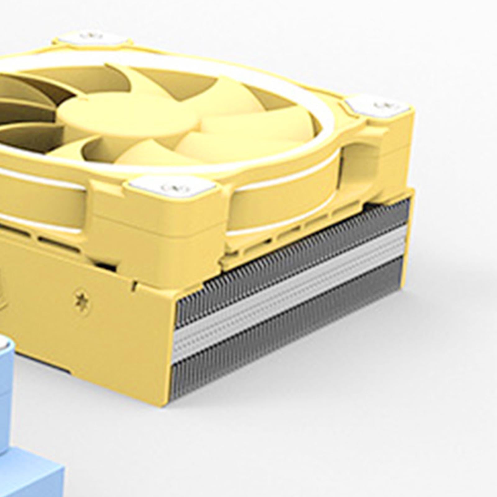 Case Fan PWM Case Fan 5V 3 PIN Motherboard Sync Computer Case Cooling Yellow