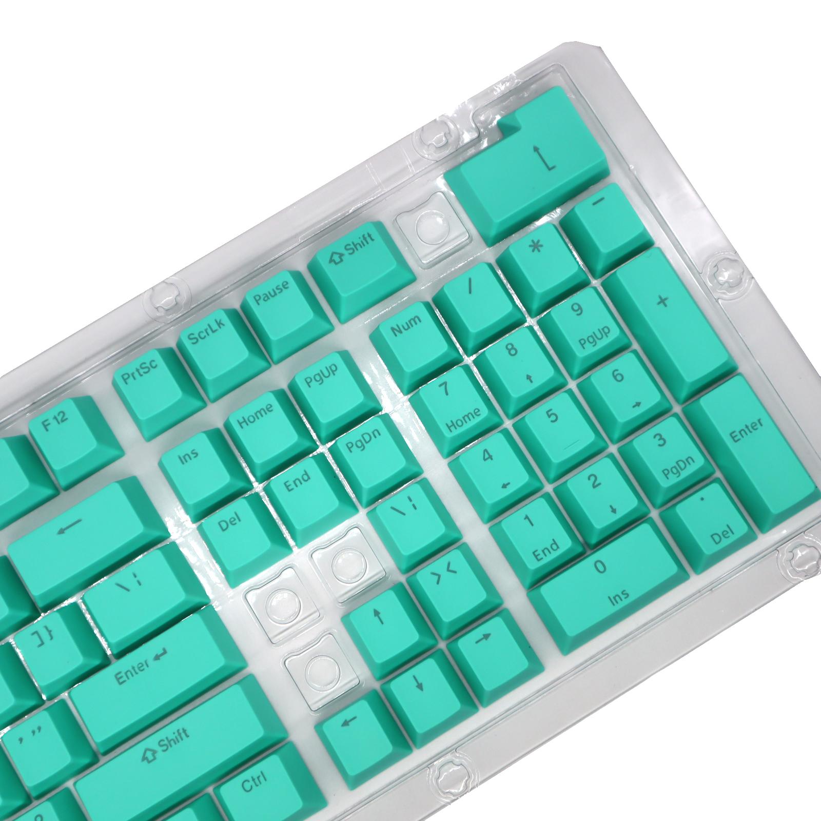DIY PBT 104 Keys Keycaps for 61 64 72 98 Gaming Mechanical Keyboard Cyan