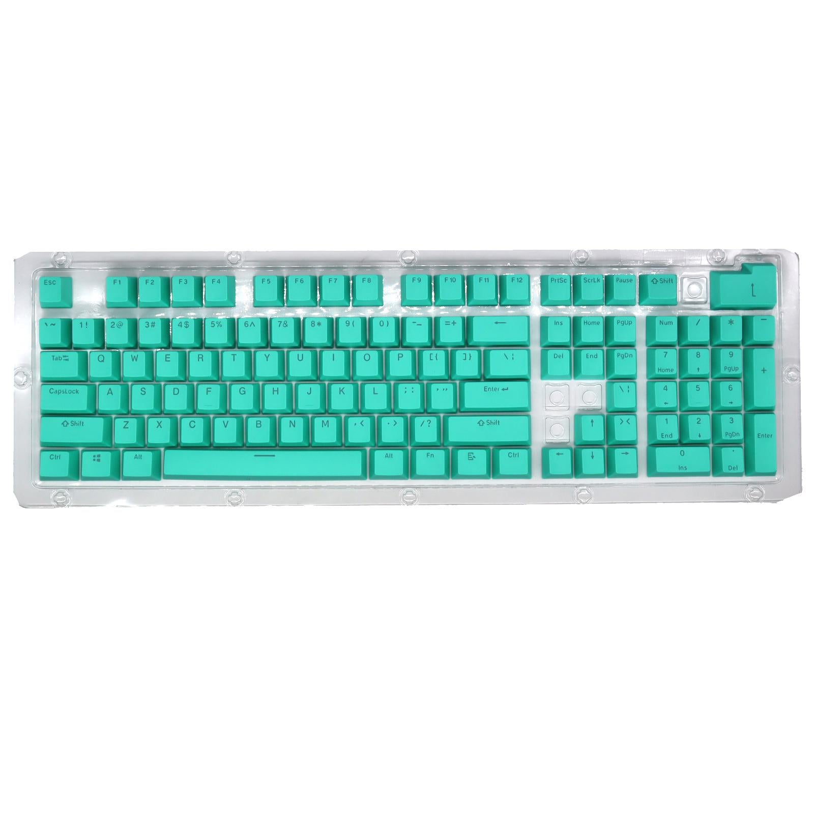 DIY PBT 104 Keys Keycaps for 61 64 72 98 Gaming Mechanical Keyboard Cyan