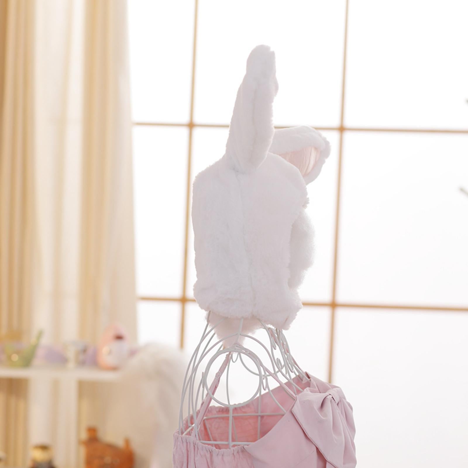 Cotton Bunny Ears Hood Hat for Selfie Christmas 21.65x11.02inch Red