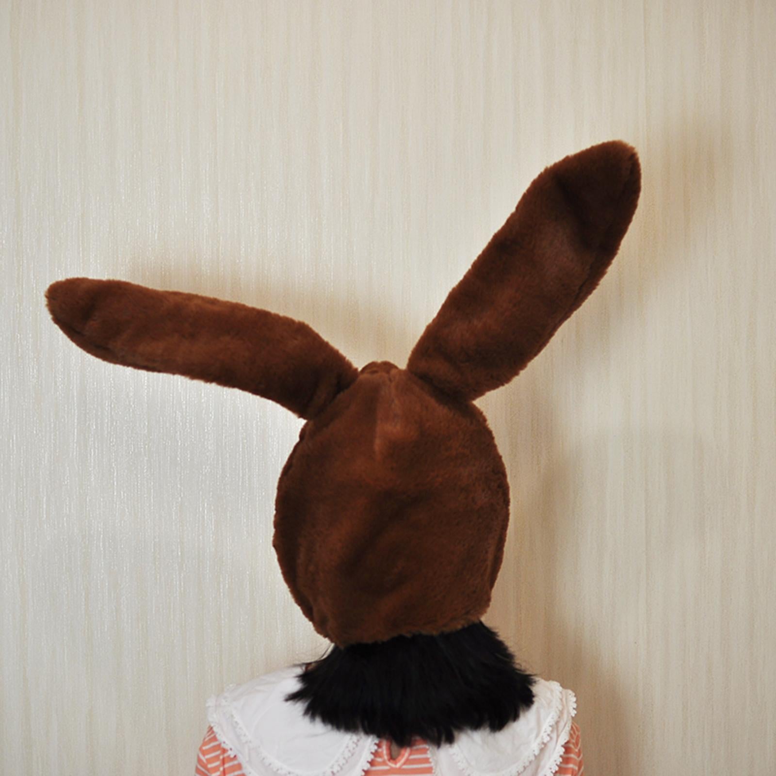 Cotton Bunny Ears Hood Hat for Selfie Christmas 21.65x11.02inch Red