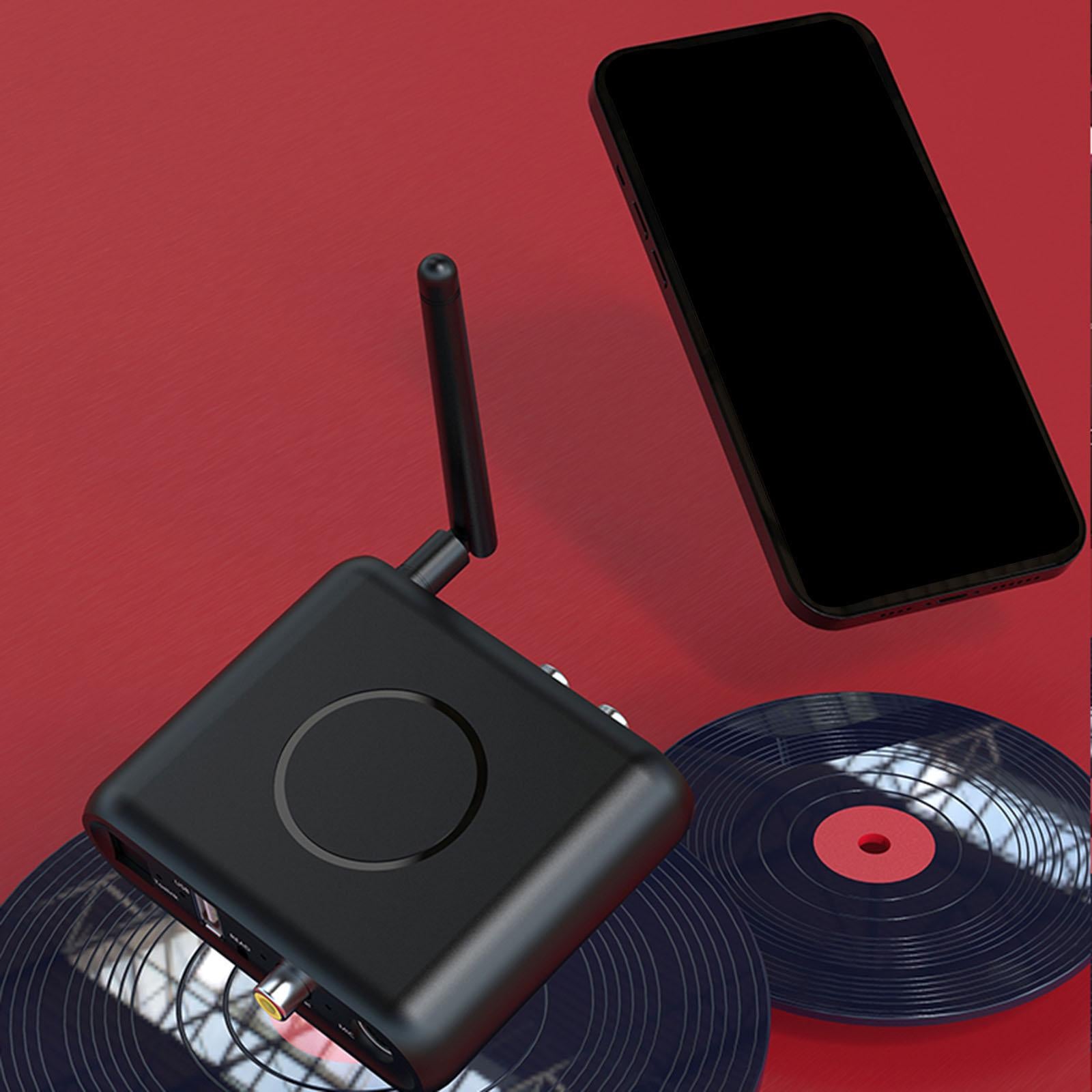 Bluetooth 5.0 Digital to Analog Audio Converter with Remote Antenna Compact