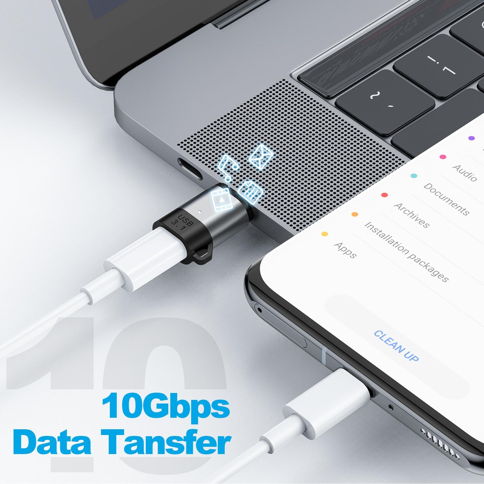 Charging Adapter Wide Use for Phone Straight magnetic hole light