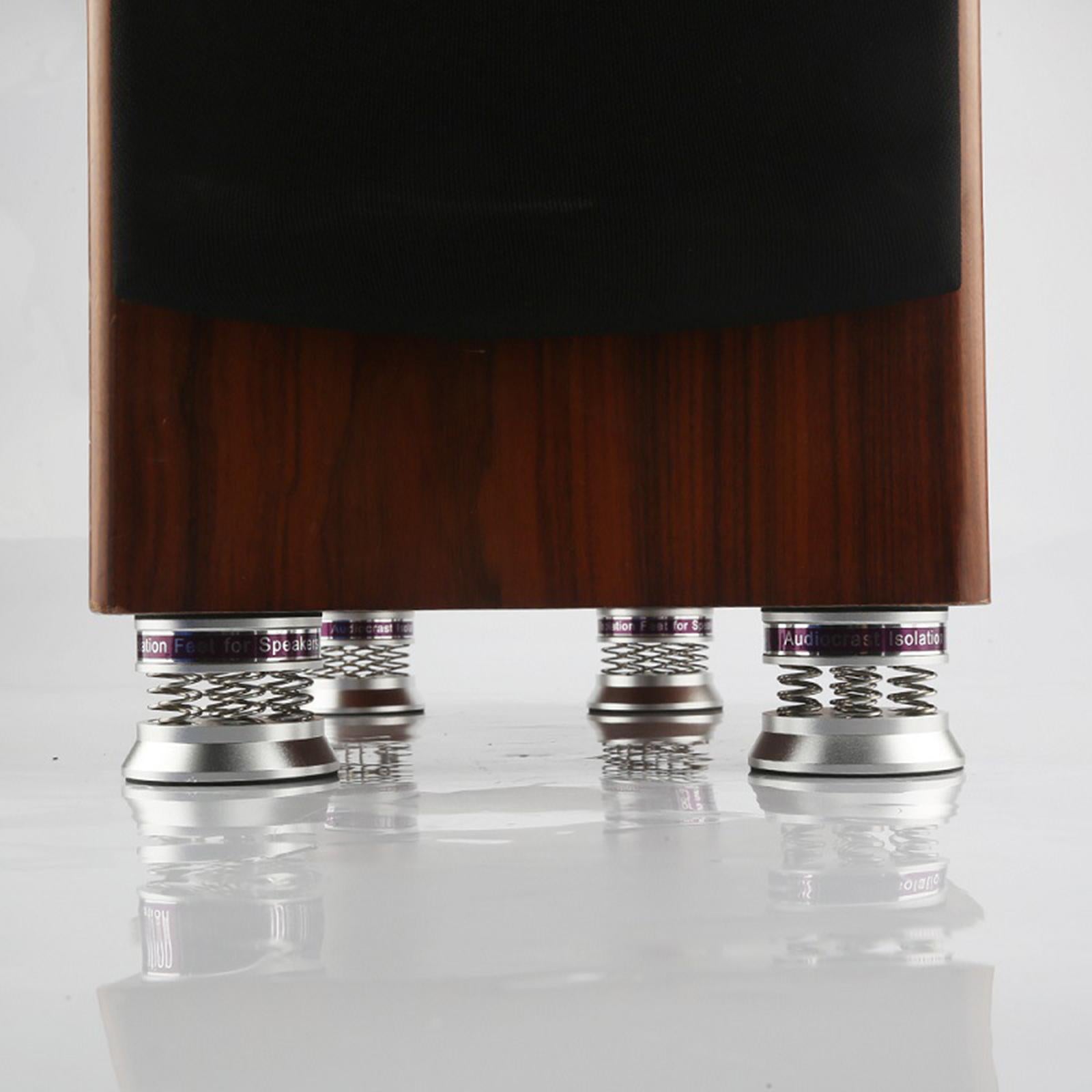 Aluminum HiFi Audio Stand Feet Adjustable Speaker Record Player Black 1Pc