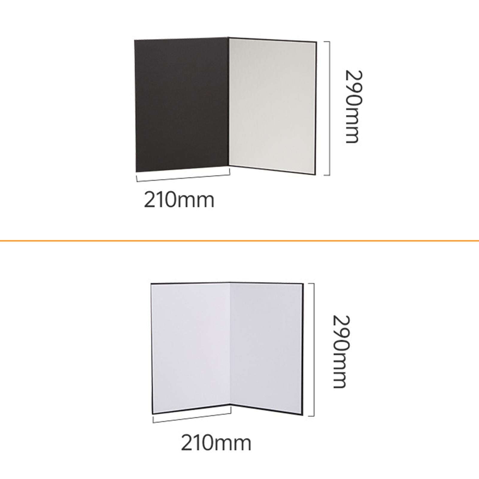 A4 Camera Photography Cardboard Collapsible Paper Board for Photo Shooting black white silver