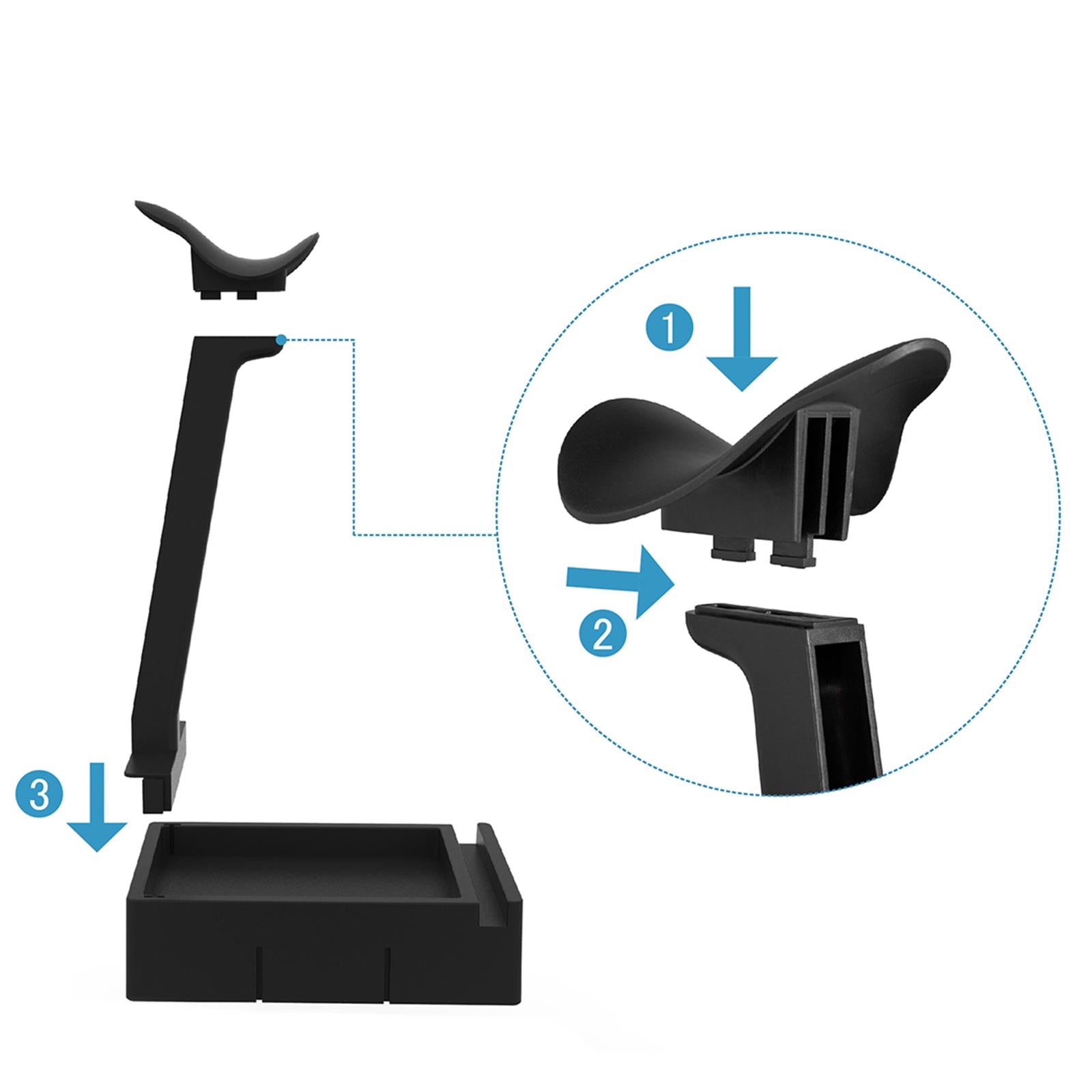 Desk Headset Stand Phone Mount Hook Rack Headphone Hanger for Game Home KM21
