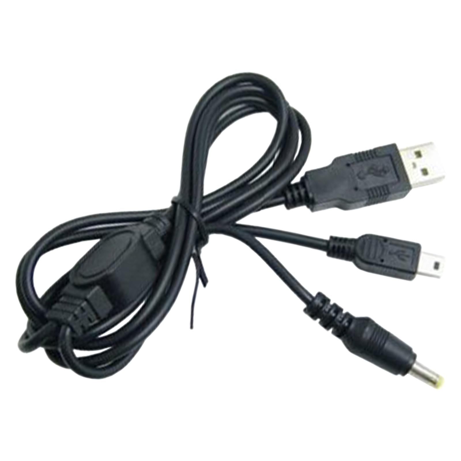 5x2 in 1 USB Charging High Speed Data Cable for Sony Psp 1000 2000 3000 Black