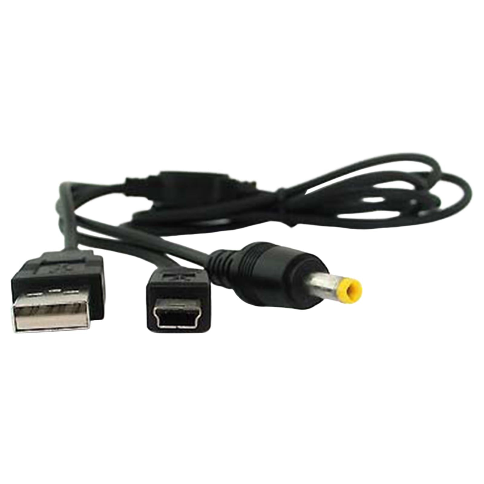 5x2 in 1 USB Charging High Speed Data Cable for Sony Psp 1000 2000 3000 Black