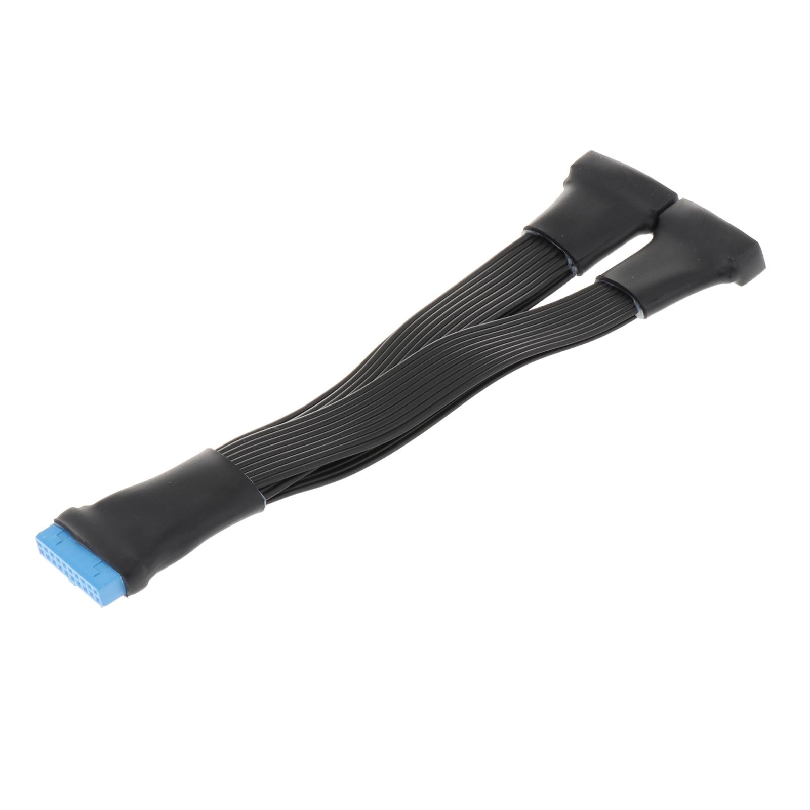 19 Pin USB Header Male 1 to 2 Female USB Cable Connector for Motherboard B 150mm