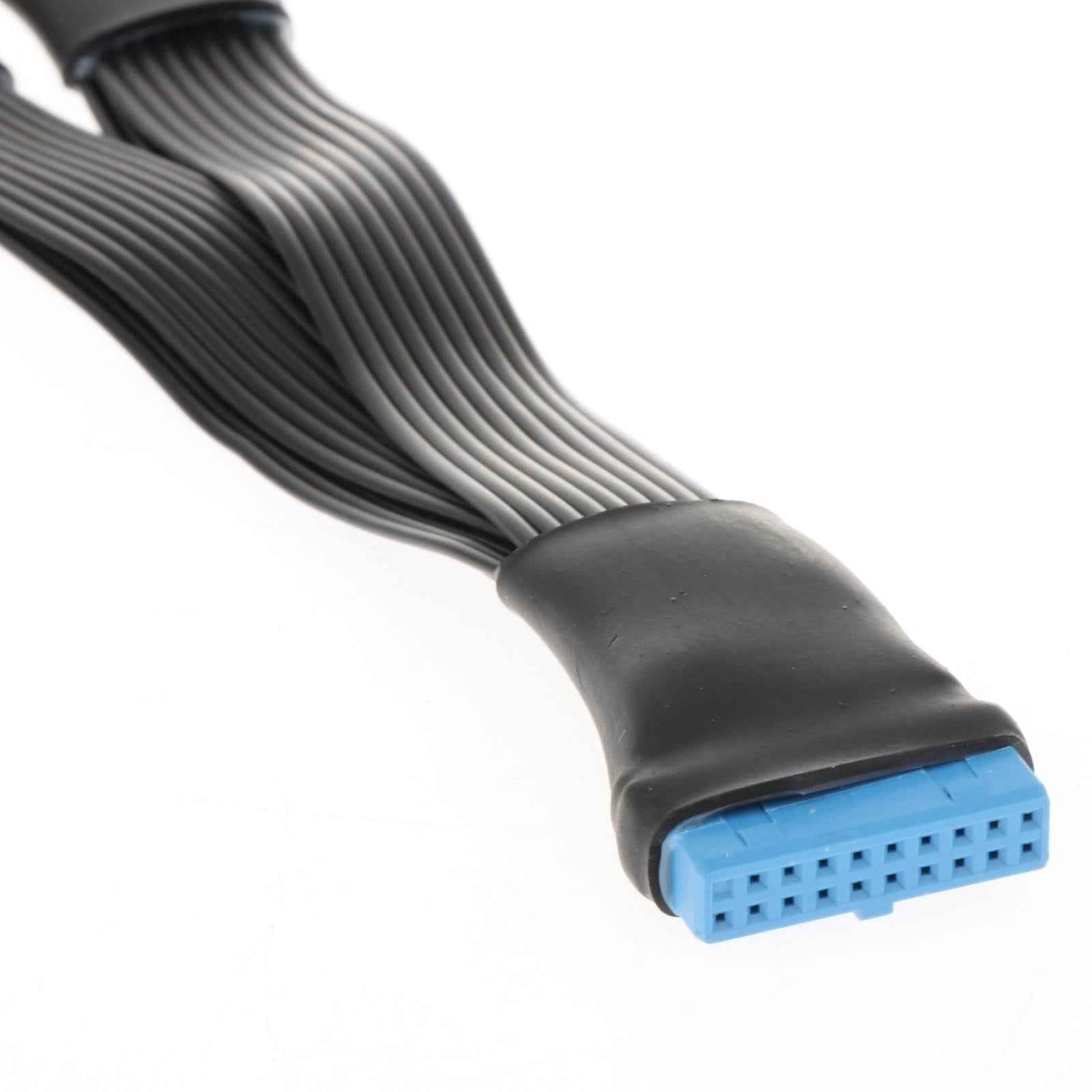 19 Pin USB Header Male 1 to 2 Female USB Cable Connector for Motherboard B 150mm