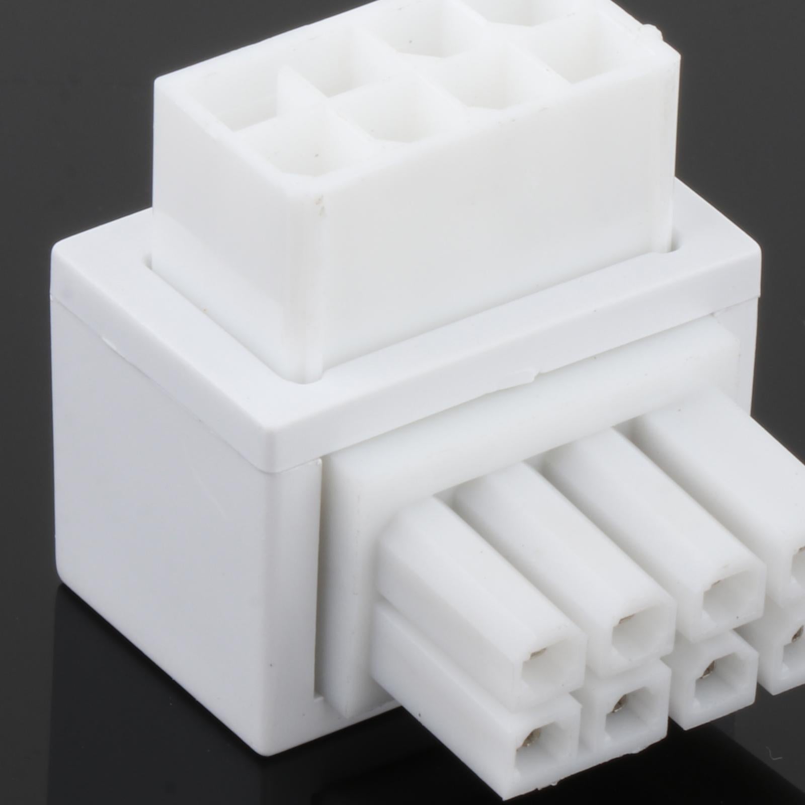 4xPower Adapter 90 Degree Angled Easy to Use 1x for GPU Desktops Graphics Card White