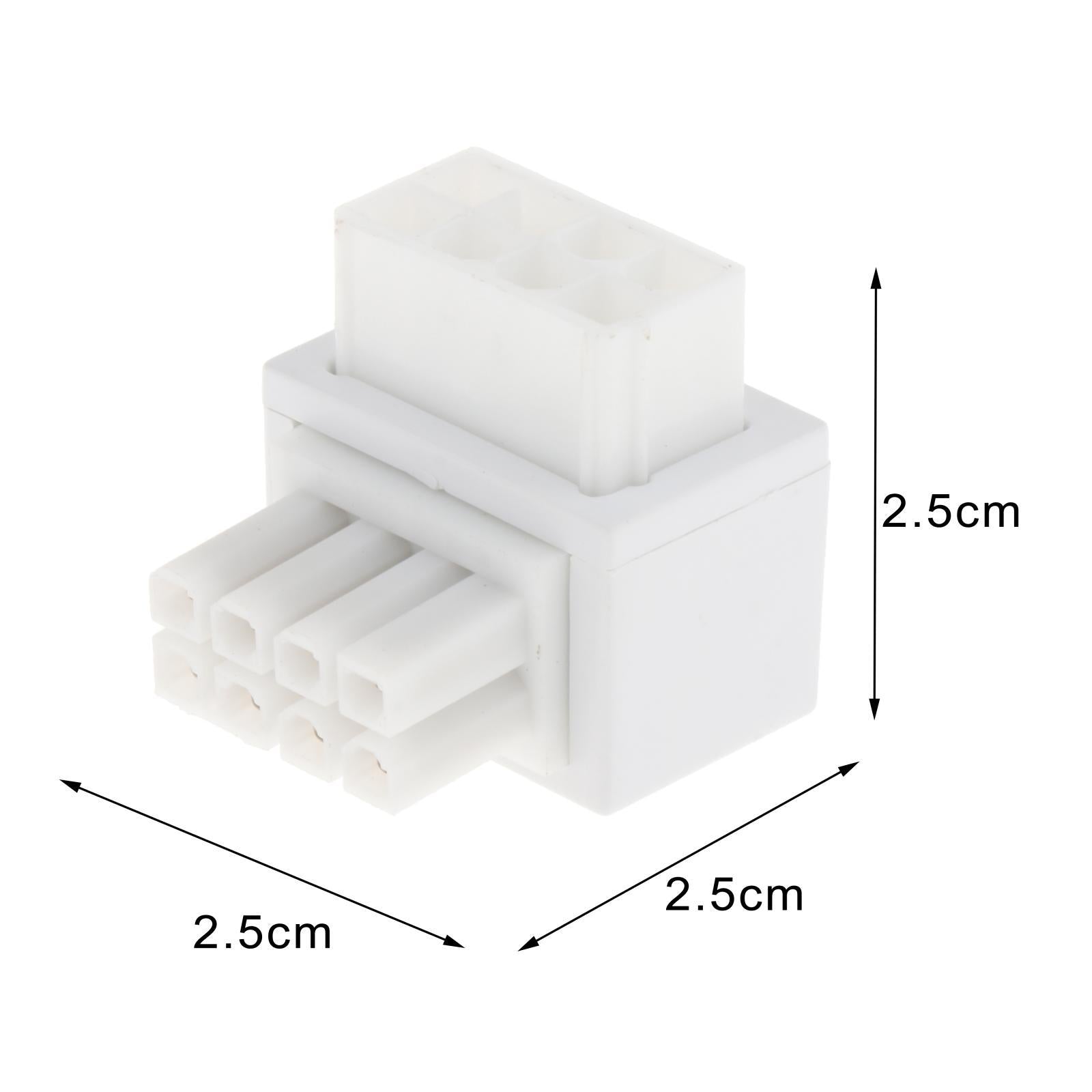 3xPower Adapter 90 Degree Angled Easy to Use 1x for GPU Desktops Graphics Card White