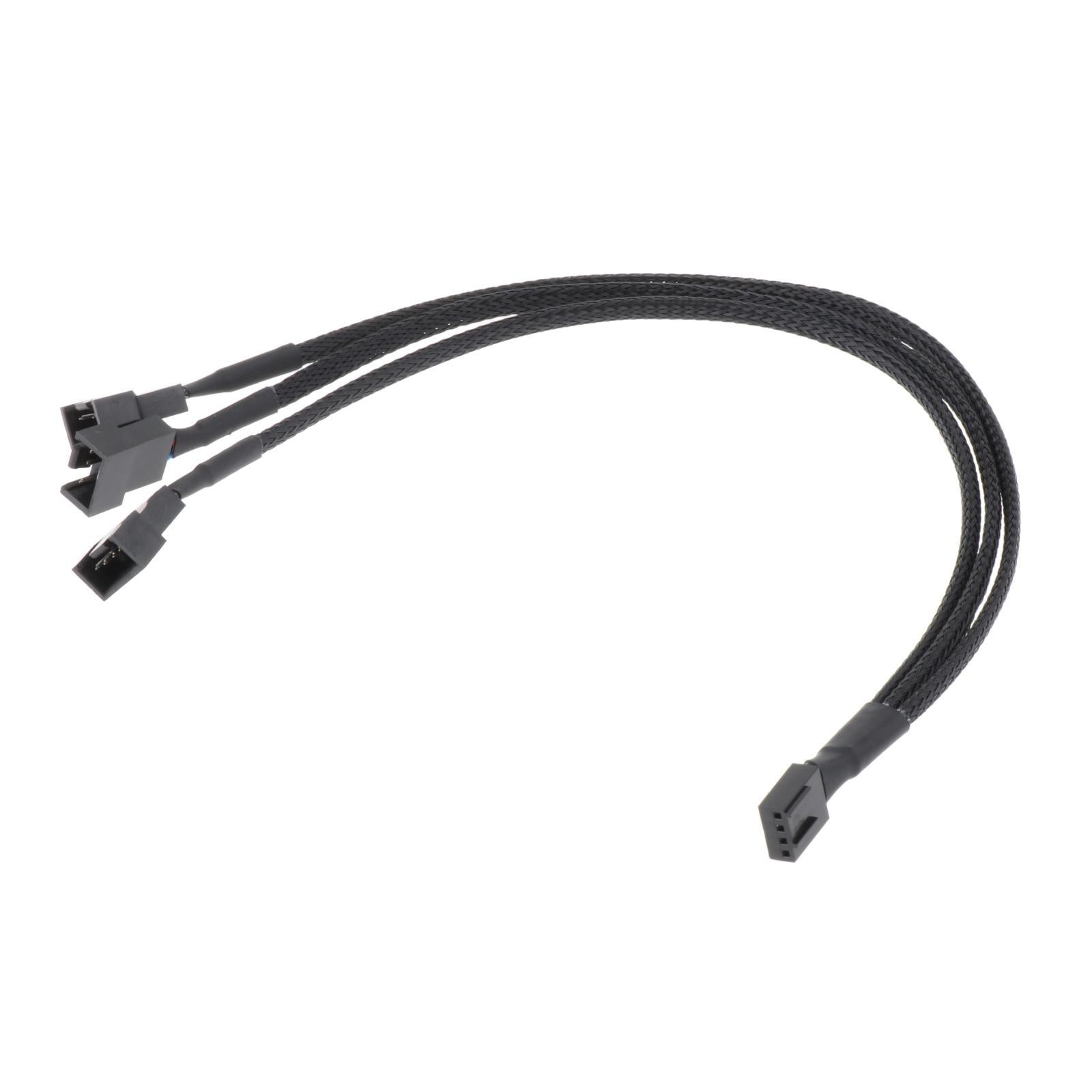 2x4 Pin PWM Splitter Cable Fan Power Connector 1 to 3 Way for CPU Cooling Fans
