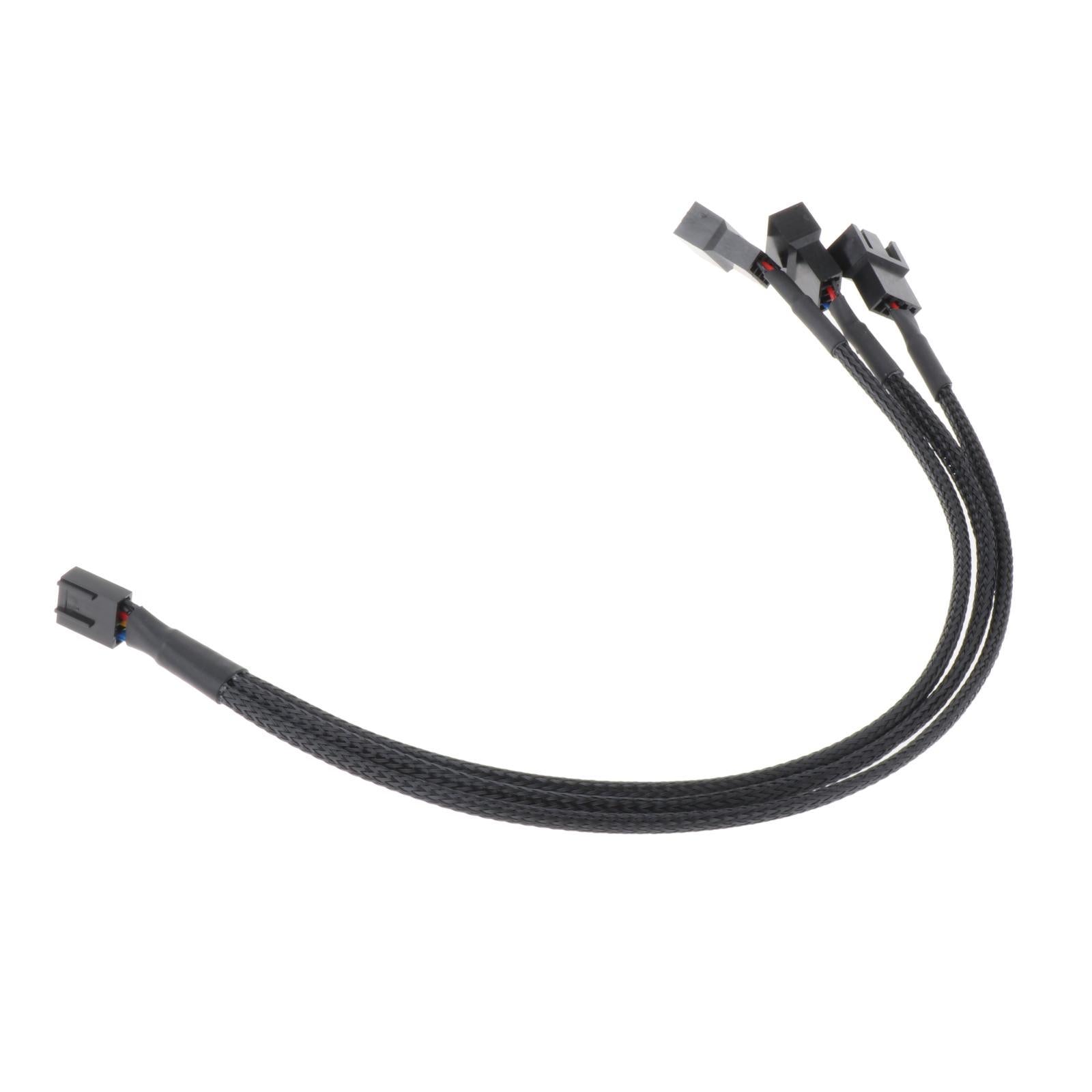 3x4 Pin PWM Splitter Cable Fan Power Connector 1 to 3 Way for CPU Cooling Fans