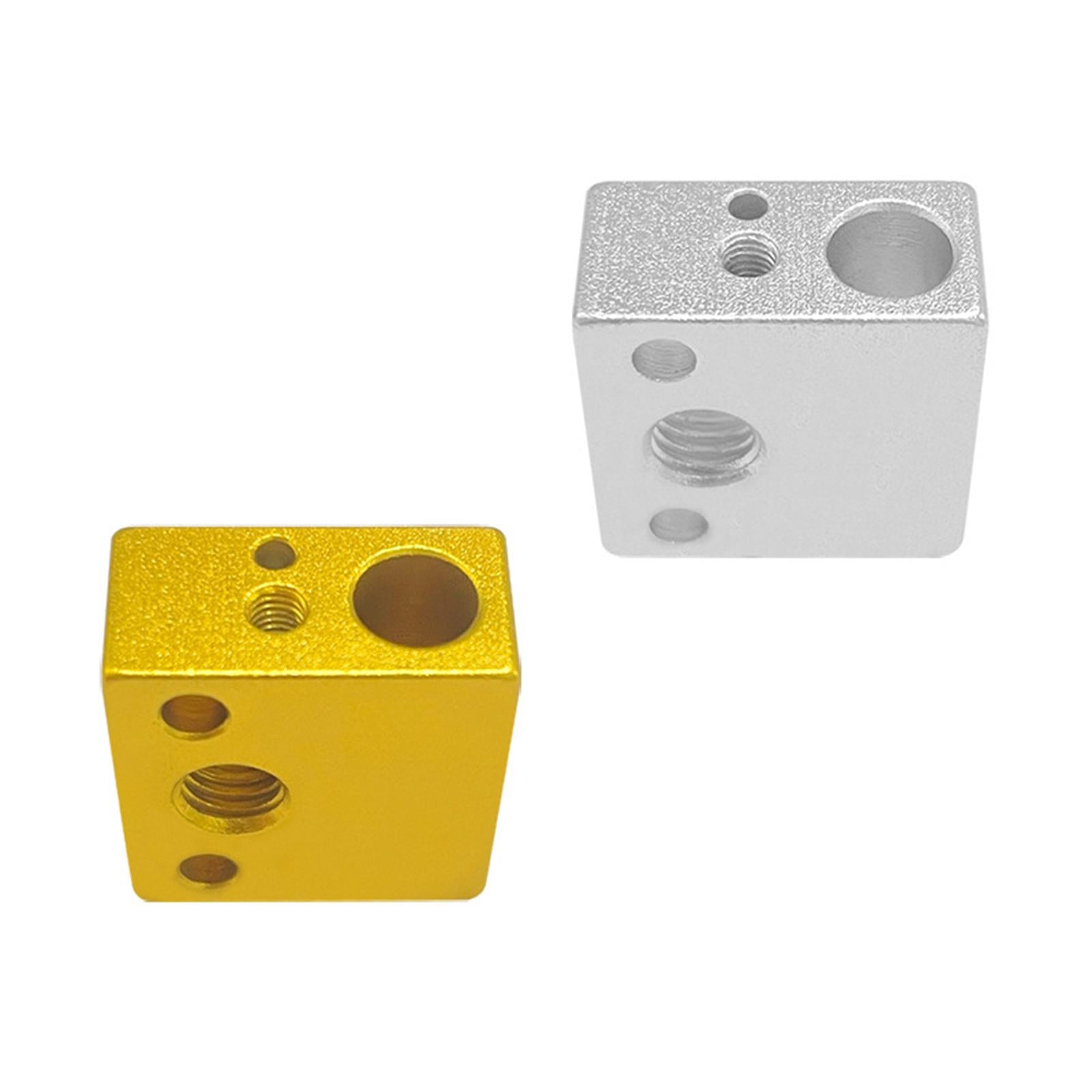 4xHeater Block Quality Professional Printer Accesoories for Hotend Ender5 CR10 Argent