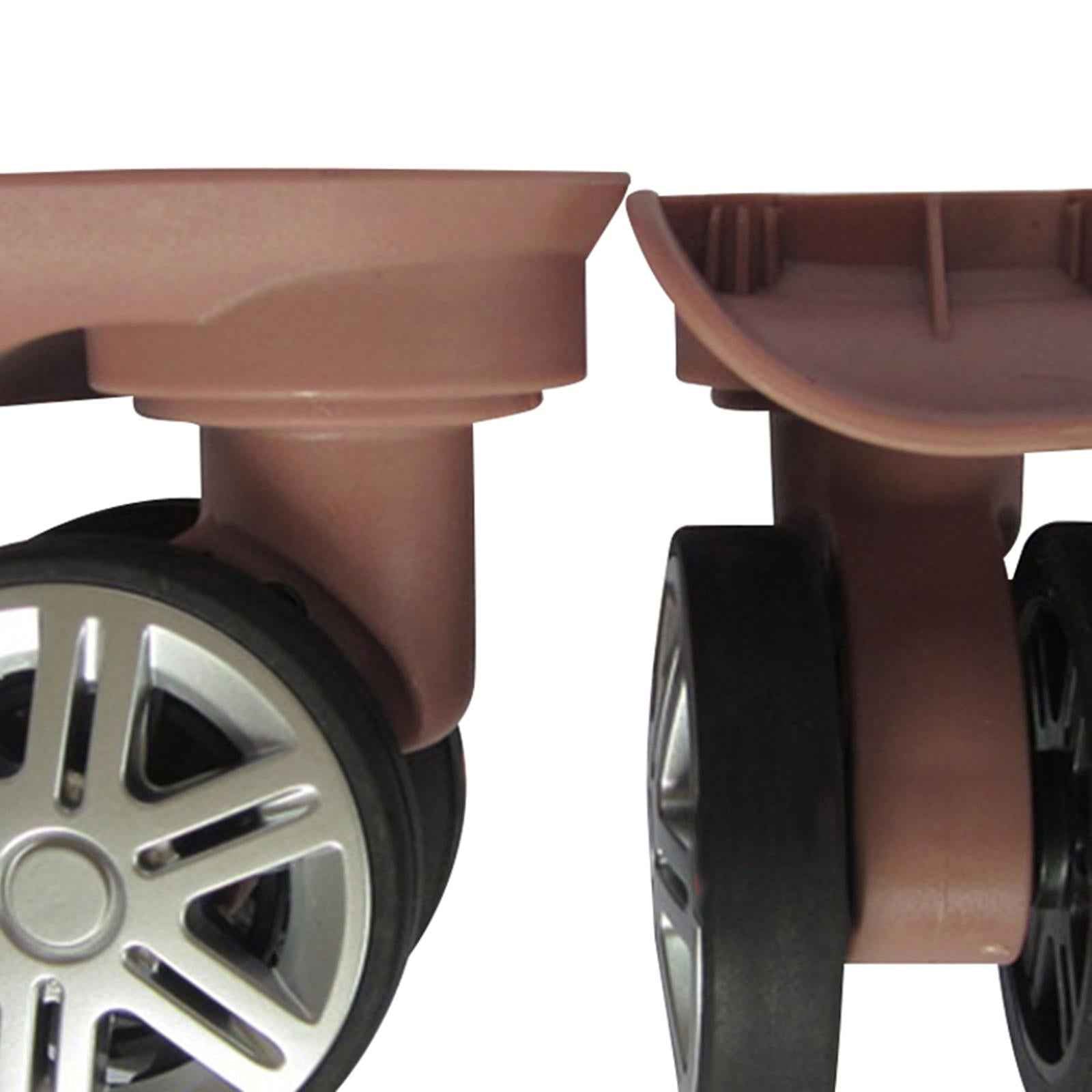 2Pcs Luggage Wheels Suitcase Casters Replacement Swivels Wheel Sturdy Silent Rose Golden