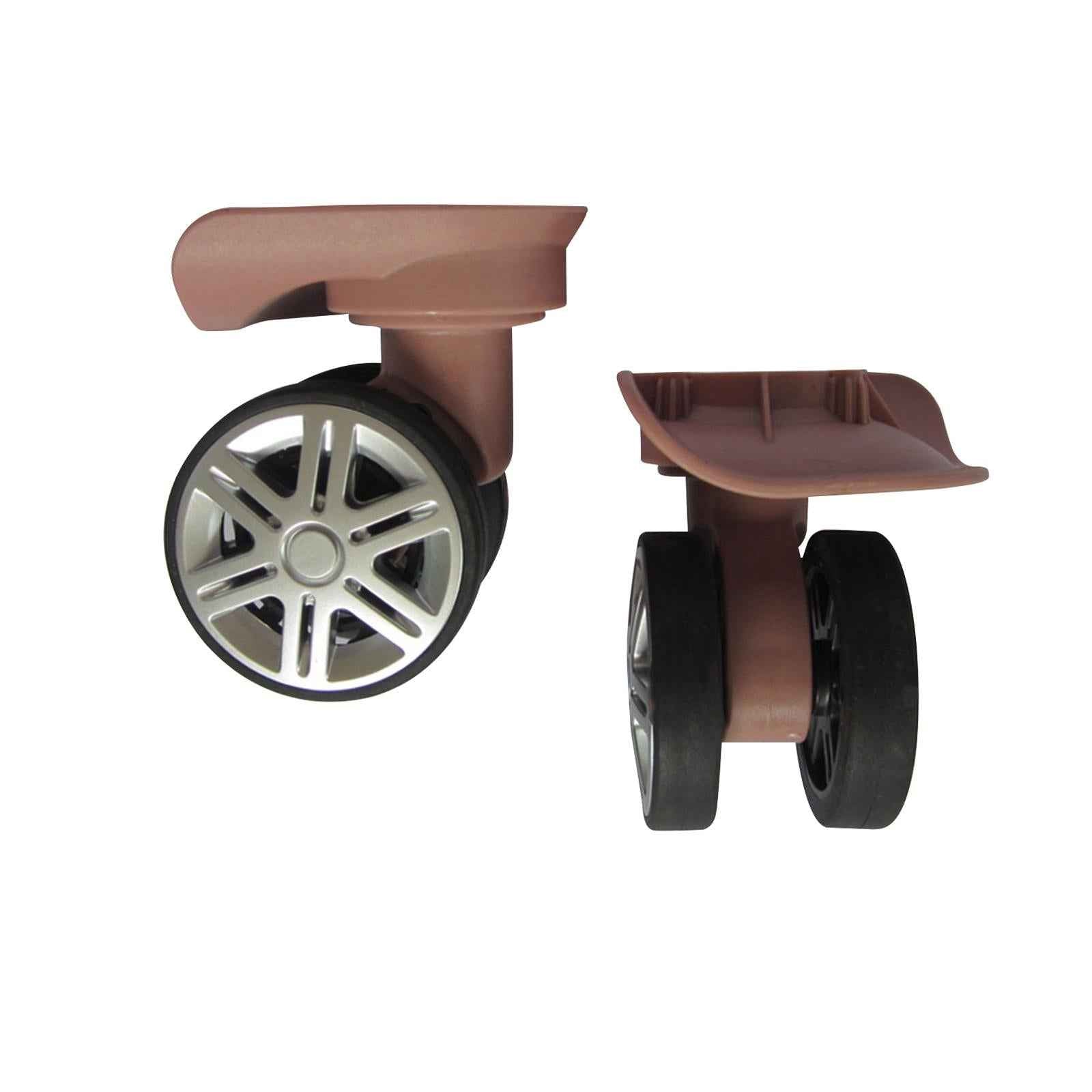 2Pcs Luggage Wheels Suitcase Casters Replacement Swivels Wheel Sturdy Silent Rose Golden