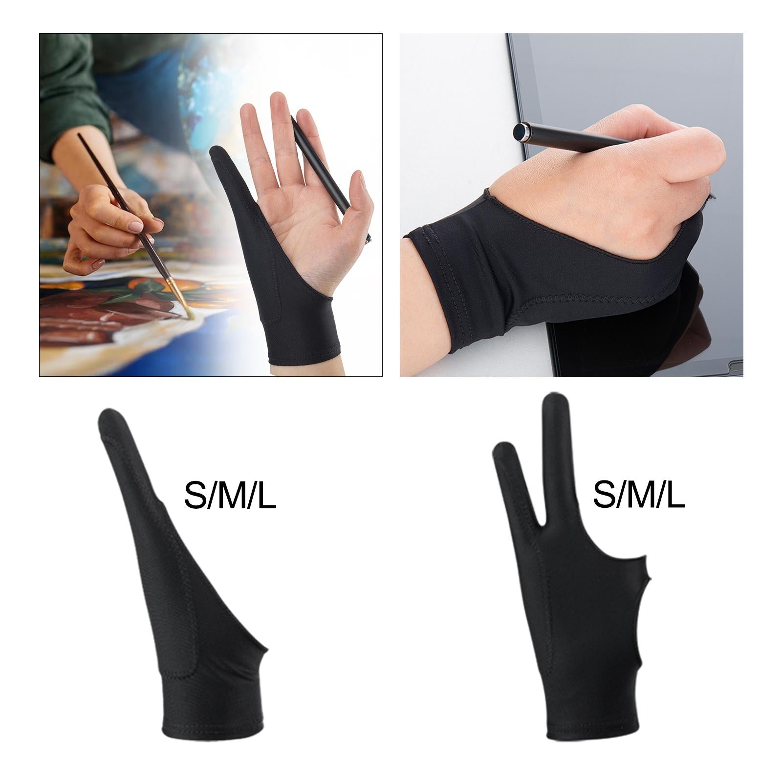 4xArtist Drawing Glove Elastic for Tracing Board Pencil Sketching Painting Single Finger S