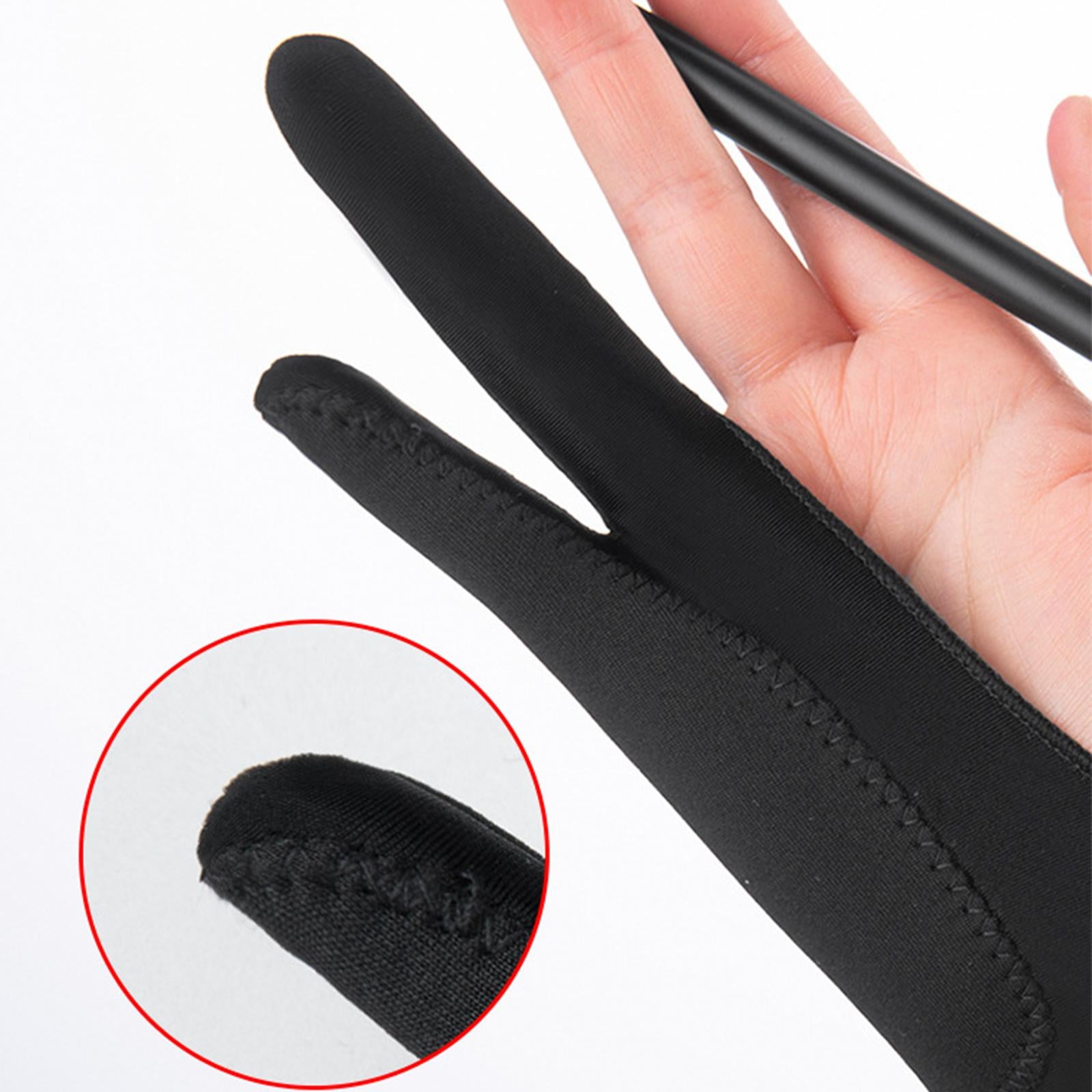 4xArtist Drawing Glove Elastic for Tracing Board Pencil Sketching Painting Two Finger S